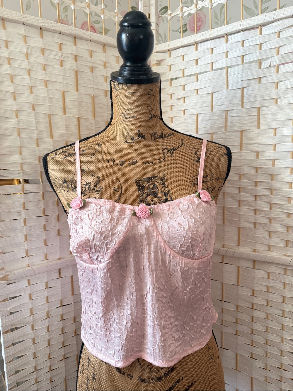 Pink Rosette Cami